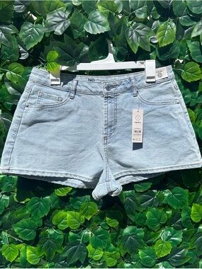 No Boundaries High Rise Light Blue Shorts